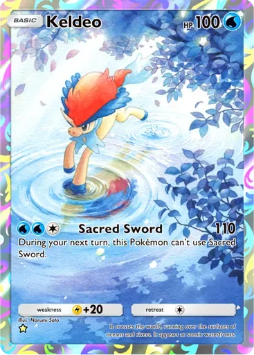 Keldeo card art (Mega Rising)