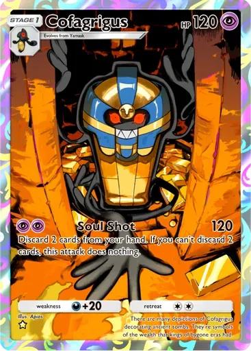 Cofagrigus card art (Mega Rising)