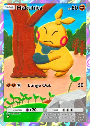 Makuhita card art (Mega Rising)