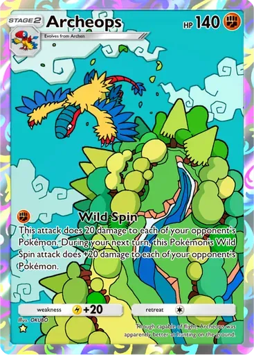 Archeops card art (Mega Rising)