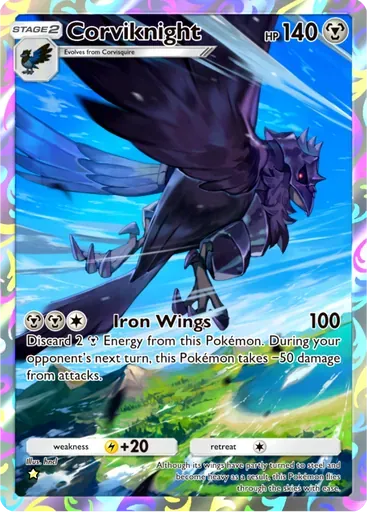 Corviknight card art (Mega Rising)
