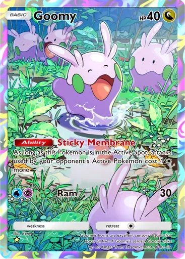 Goomy card art (Mega Rising)