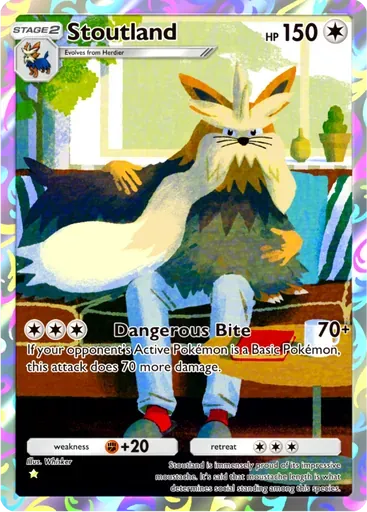 Stoutland card art (Mega Rising)