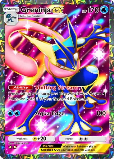 Greninja ex card art (Mega Rising)