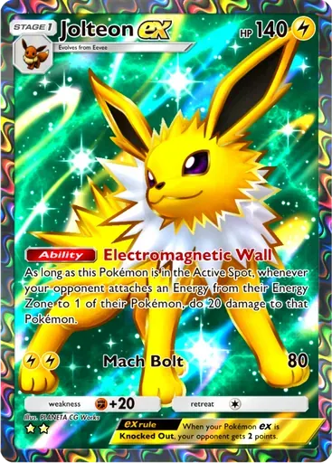 Jolteon ex card art (Mega Rising)