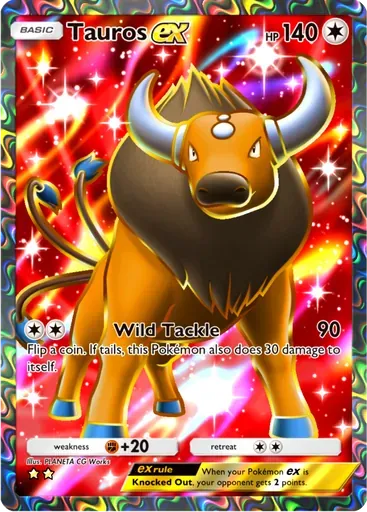 Tauros ex card art (Mega Rising)