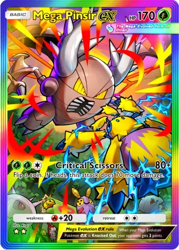 Mega Pinsir ex card art (Mega Rising)
