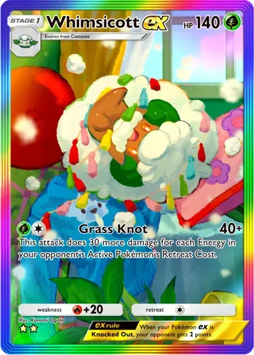 Whimsicott ex card art (Mega Rising)