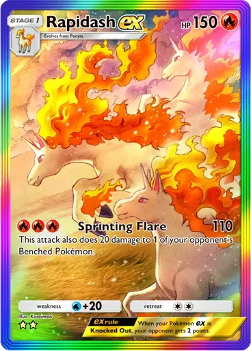 Rapidash ex card art (Mega Rising)
