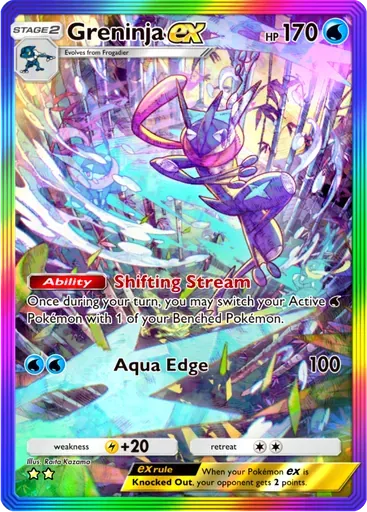 Greninja ex card art (Mega Rising)