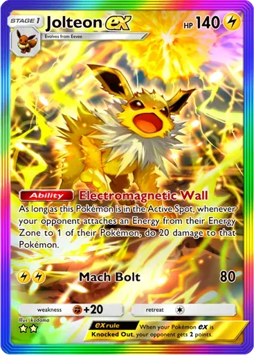 Jolteon ex card art (Mega Rising)