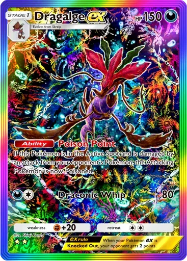 Dragalge ex card art (Mega Rising)