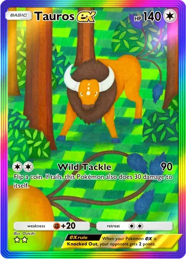 Tauros ex card art (Mega Rising)