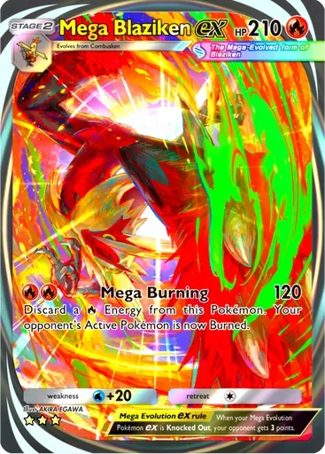 Mega Blaziken ex card art (Mega Rising)