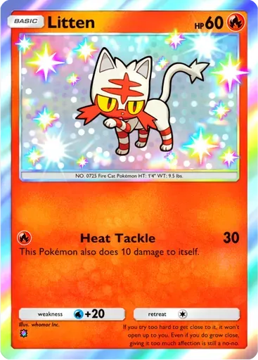 Litten card art (Mega Rising)