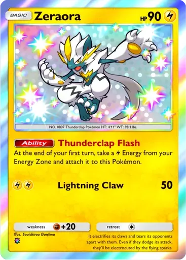 Zeraora card art (Mega Rising)