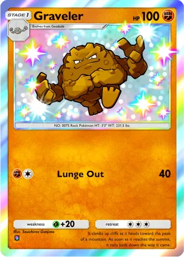Graveler card art (Mega Rising)