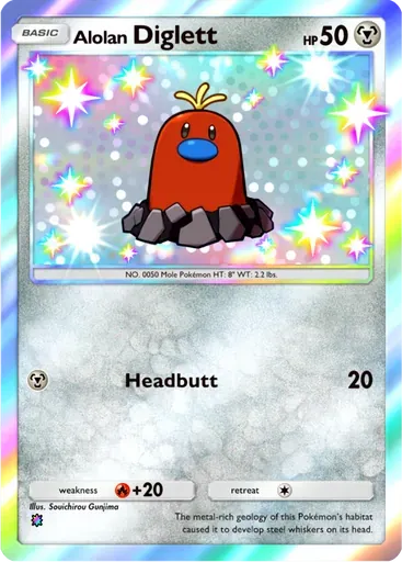 Alolan Diglett card art (Mega Rising)