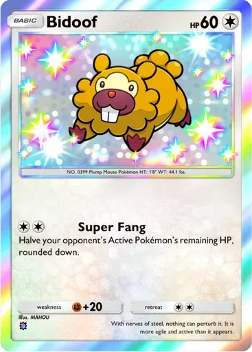 Bidoof card art (Mega Rising)
