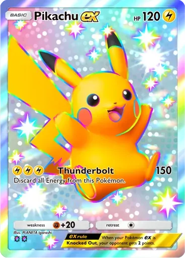 Pikachu ex card art (Mega Rising)