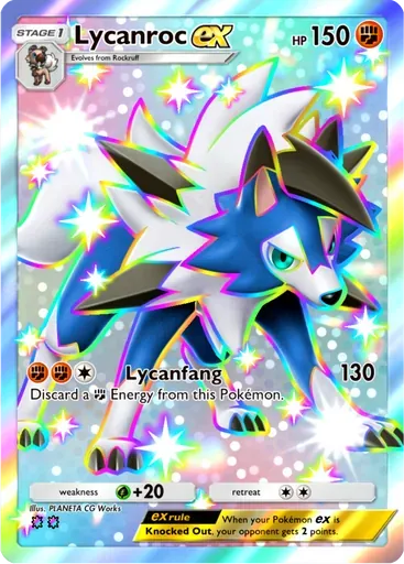 Lycanroc ex card art (Mega Rising)