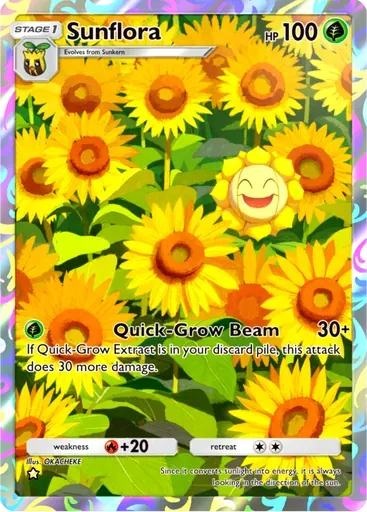Sunflora card art (Crimson Blaze)