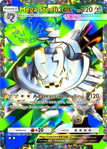 Mega Steelix ex card art (Crimson Blaze)