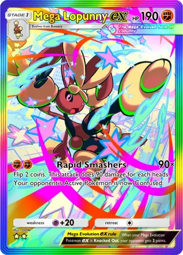 Mega Lopunny ex card art (Crimson Blaze)