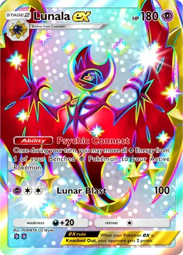 Lunala ex card art (Crimson Blaze)