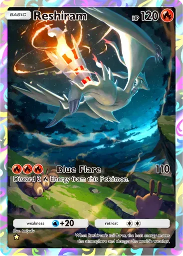 Reshiram card art (Fantastical Parade)