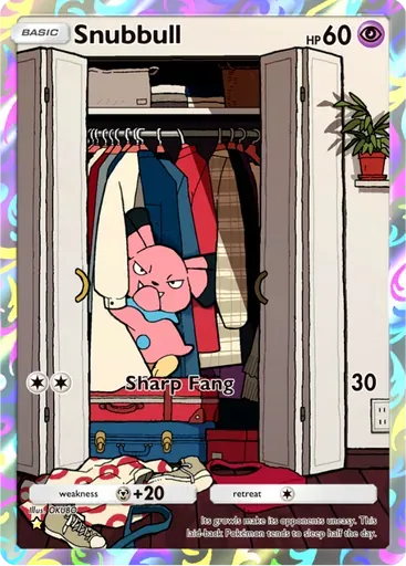 Snubbull card art (Fantastical Parade)