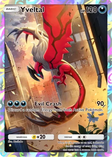 Yveltal card art (Fantastical Parade)