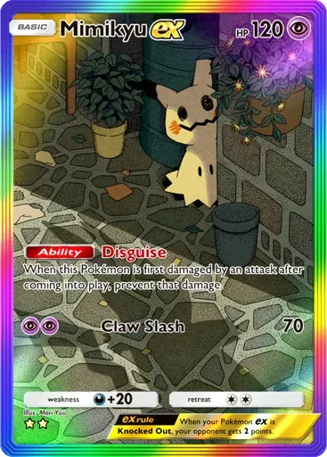 Mimikyu ex card art (Fantastical Parade)