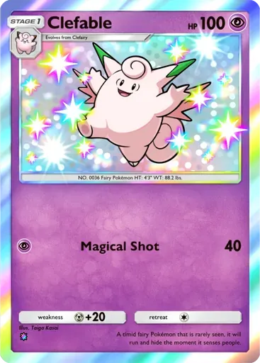 Clefable card art (Fantastical Parade)