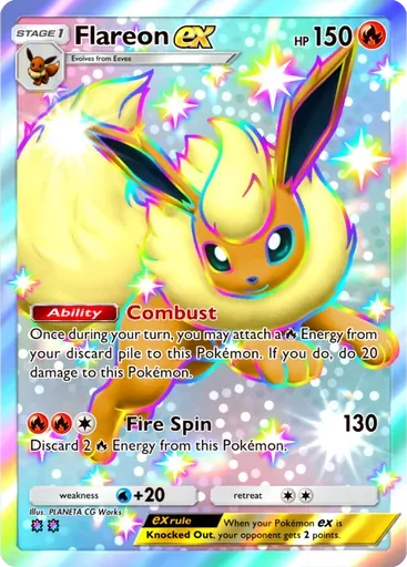 Flareon ex card art (Fantastical Parade)