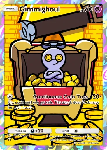 Gimmighoul card art (Paldean Wonders)