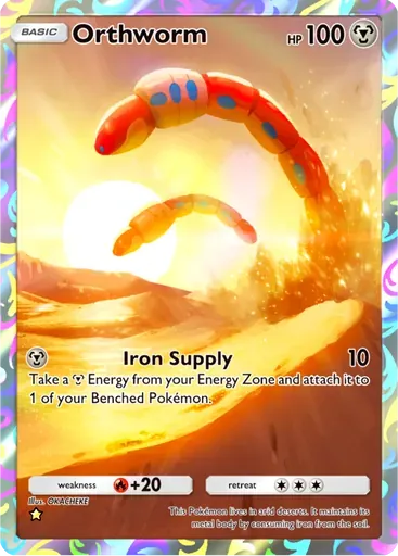 Orthworm card art (Paldean Wonders)