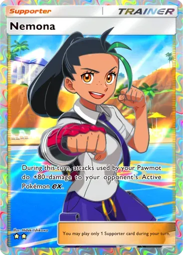 Nemona card art (Paldean Wonders)