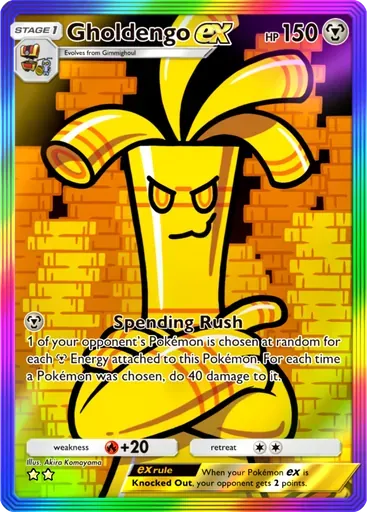 Gholdengo ex card art (Paldean Wonders)