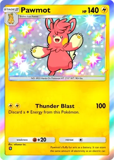 Pawmot card art (Paldean Wonders)