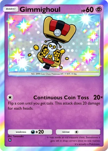 Gimmighoul card art (Paldean Wonders)