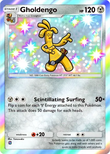 Gholdengo card art (Paldean Wonders)
