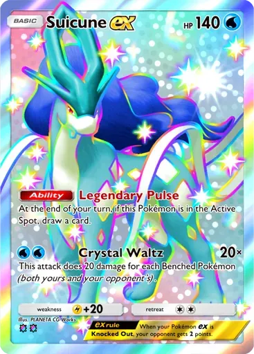 Suicune ex card art (Paldean Wonders)