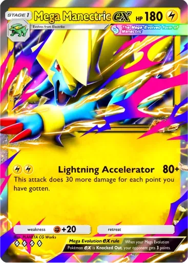 Mega Manectric ex card art (Mega Shine)