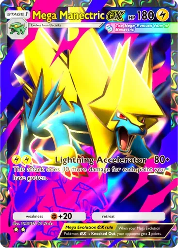 Mega Manectric ex card art (Mega Shine)