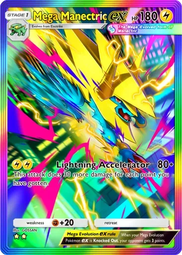 Mega Manectric ex card art (Mega Shine)