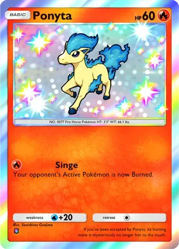 Ponyta card art (Mega Shine)