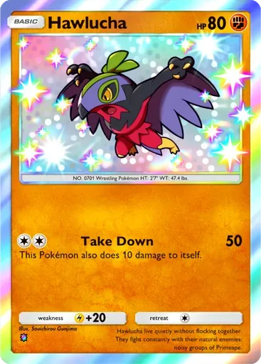 Hawlucha card art (Mega Shine)