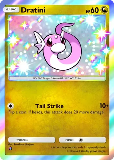 Dratini card art (Mega Shine)