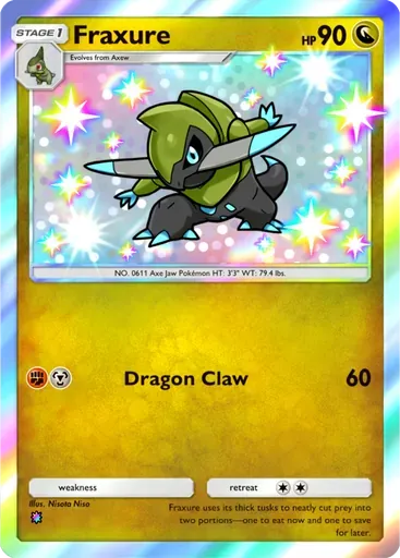 Fraxure card art (Mega Shine)